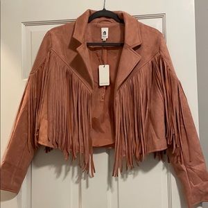 Cropped Fringe Jacket